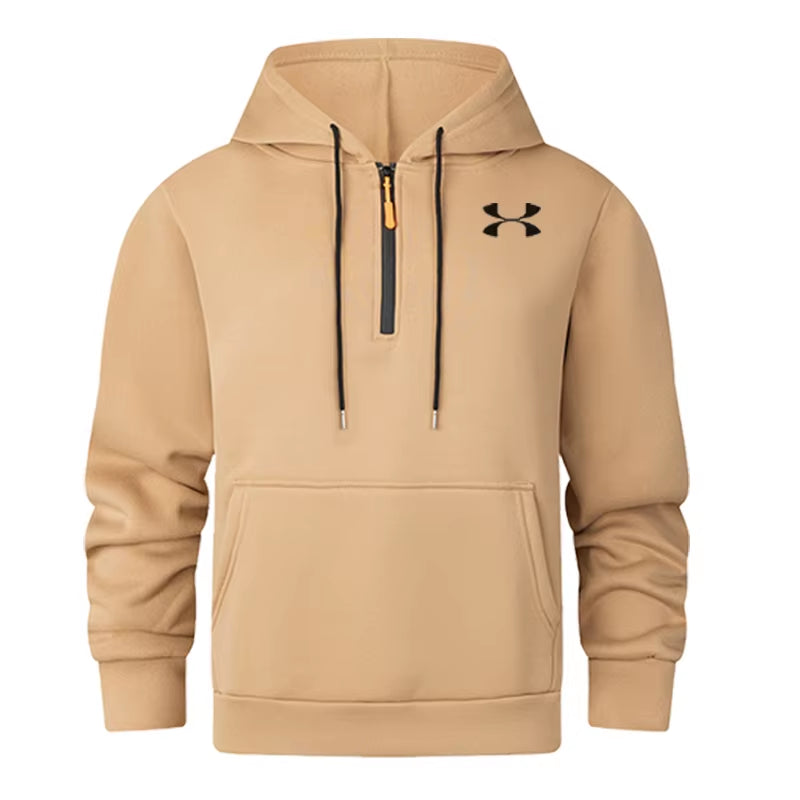 2025 Men'S Hoodie Sweatshirt Casual Sports Pullover Harajuku Long-Sleeved Zipper Hoodie Pocket Loose Coat Sweatshirt