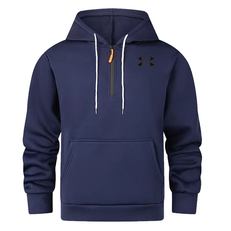2025 Men'S Hoodie Sweatshirt Casual Sports Pullover Harajuku Long-Sleeved Zipper Hoodie Pocket Loose Coat Sweatshirt