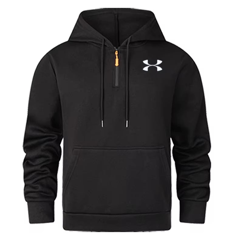 2025 Men'S Hoodie Sweatshirt Casual Sports Pullover Harajuku Long-Sleeved Zipper Hoodie Pocket Loose Coat Sweatshirt