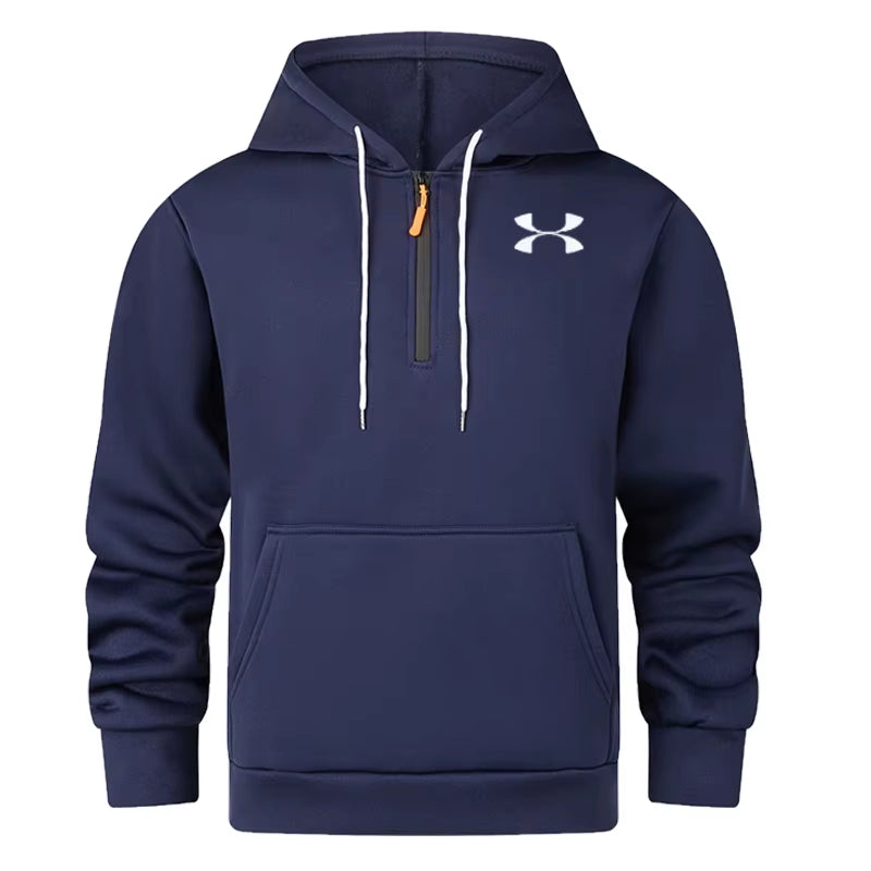 2025 Men'S Hoodie Sweatshirt Casual Sports Pullover Harajuku Long-Sleeved Zipper Hoodie Pocket Loose Coat Sweatshirt