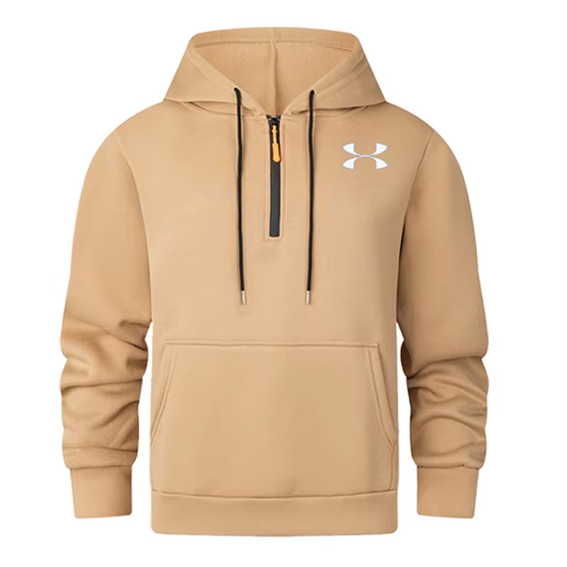 2025 Men'S Hoodie Sweatshirt Casual Sports Pullover Harajuku Long-Sleeved Zipper Hoodie Pocket Loose Coat Sweatshirt