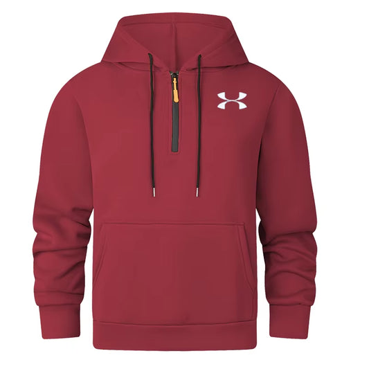 2025 Men'S Hoodie Sweatshirt Casual Sports Pullover Harajuku Long-Sleeved Zipper Hoodie Pocket Loose Coat Sweatshirt